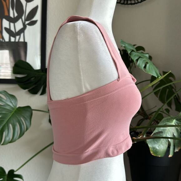 NWOT Free People Straight Lines Bralette M/L Pull On Longline Wide Strap Stretch - Picture 11 of 13